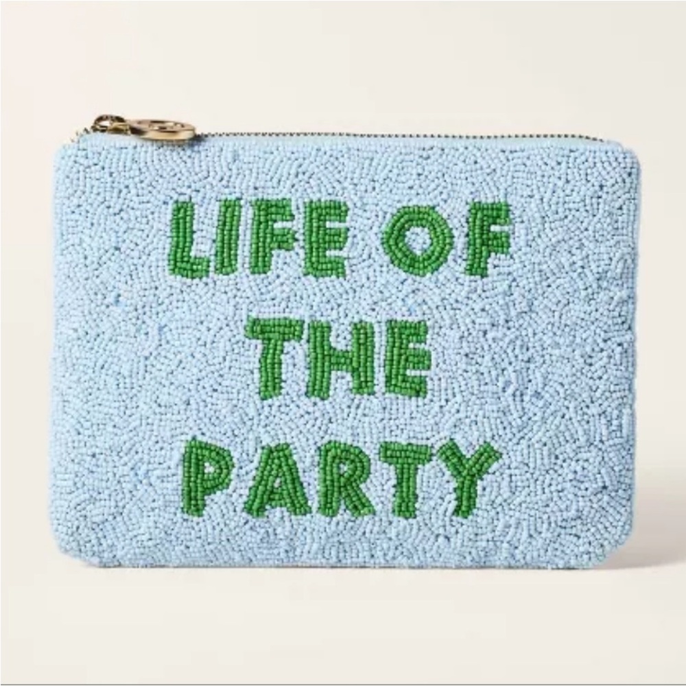 KATE SPADE X TARGET LIFE OF THE PARTY BEADED CLUTCH. NWT